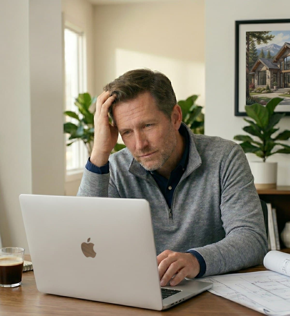 Reviewing 2D floor plans on paper